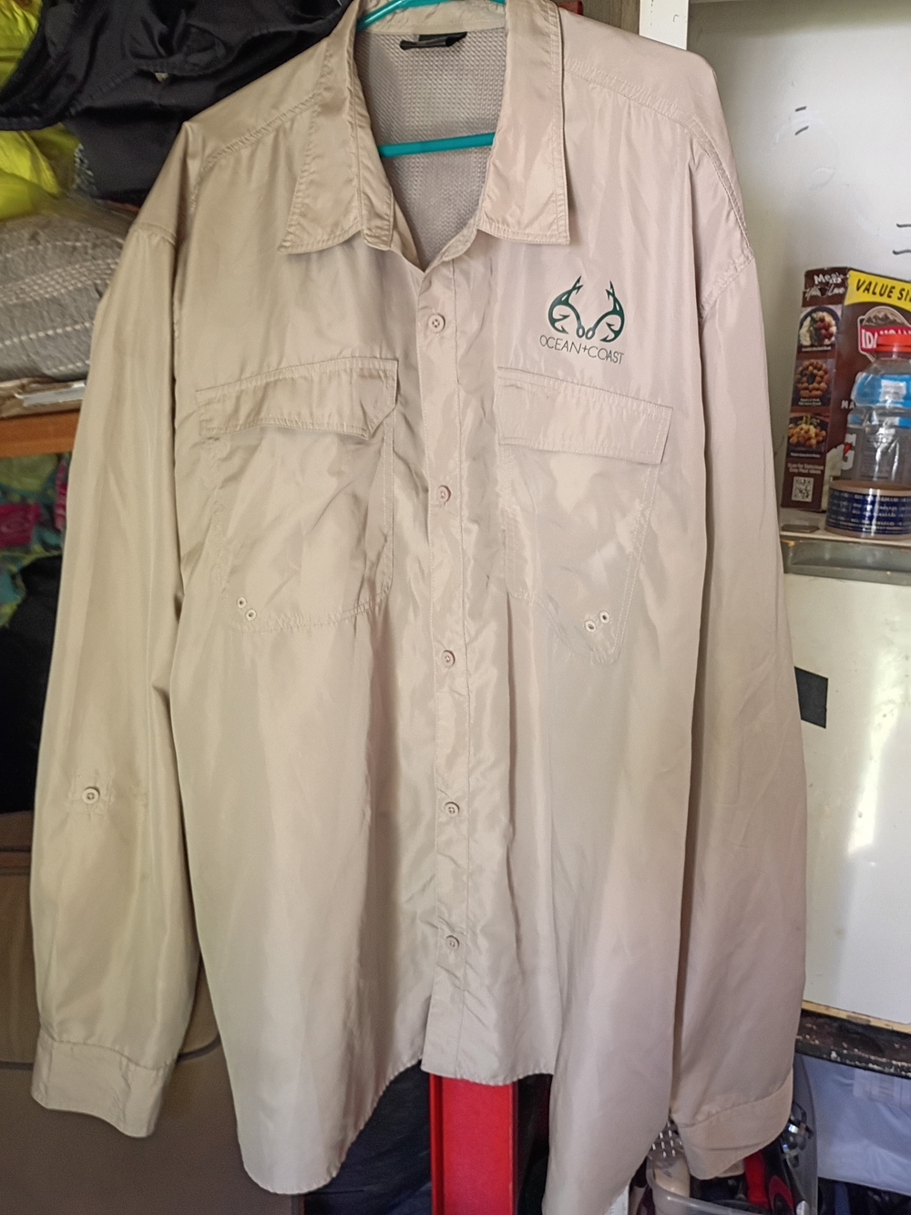 Realtree Men's Lightweight Long-Sleeve Shirt Jacket - Beige
